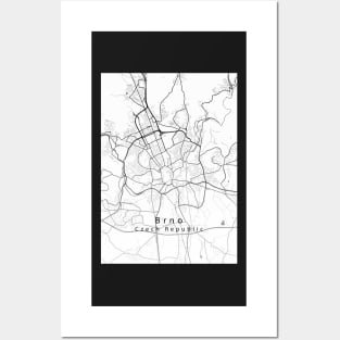 Brno Czech Republic City Map Posters and Art